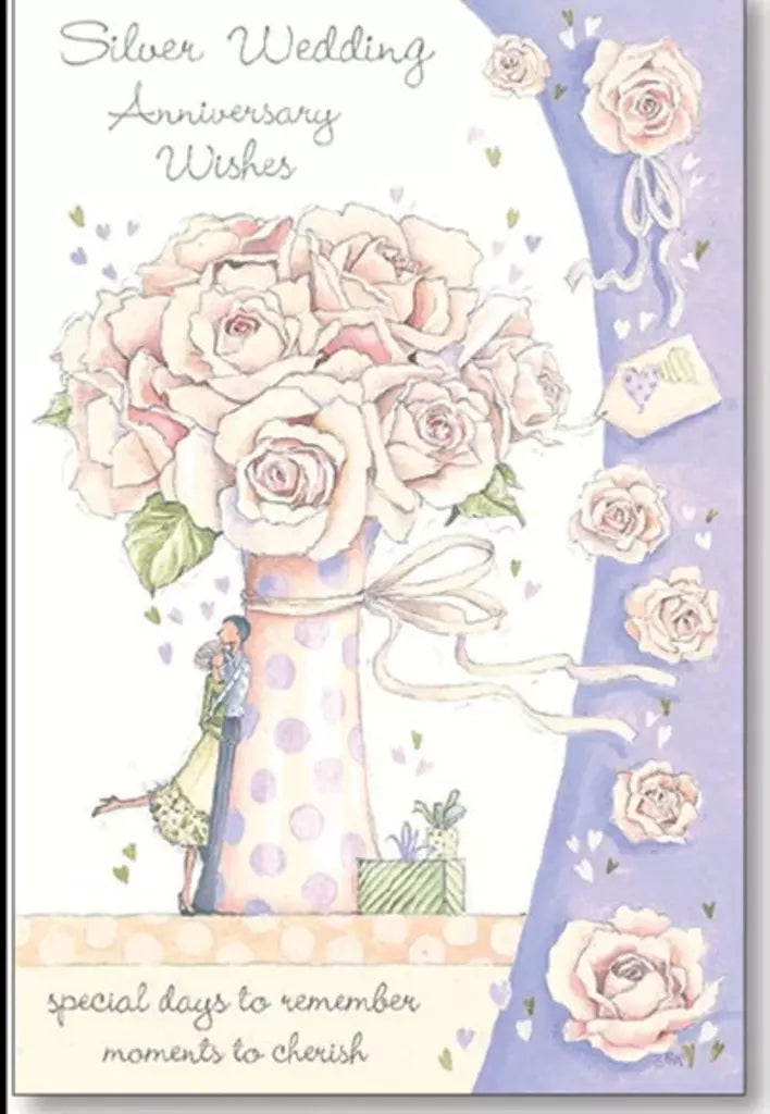 SILVER WEDDING ANNIVERSARY Retail $4.49 Inside: For twenty-five fantastic years... 5x7 Greeting Card | 04392A | 254965