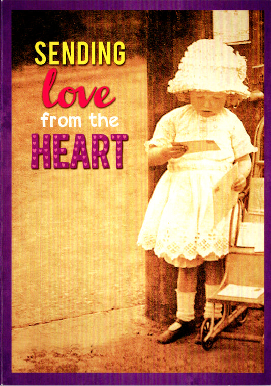 Girl with letter- General blank card. Retail $2.99. Inside: Blank | 5423 | 255333