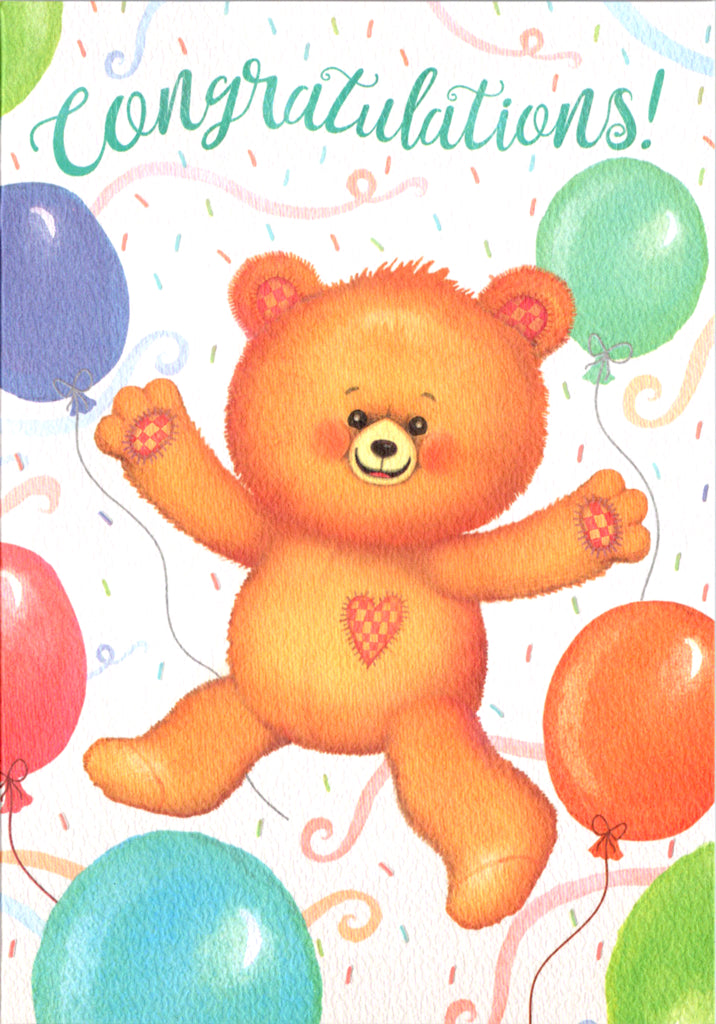 BONNIE BEARS- CONGRATS 5x7 Greeting Card | 7903 | 255340