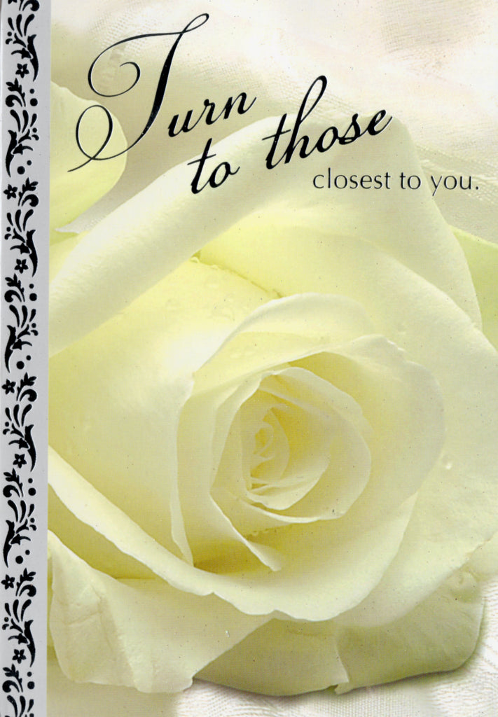 Cream rose- Sympathy greeting card. Retail $2.99. Inside: May the support and compassion around you ease your heart... | 5063 | 255382