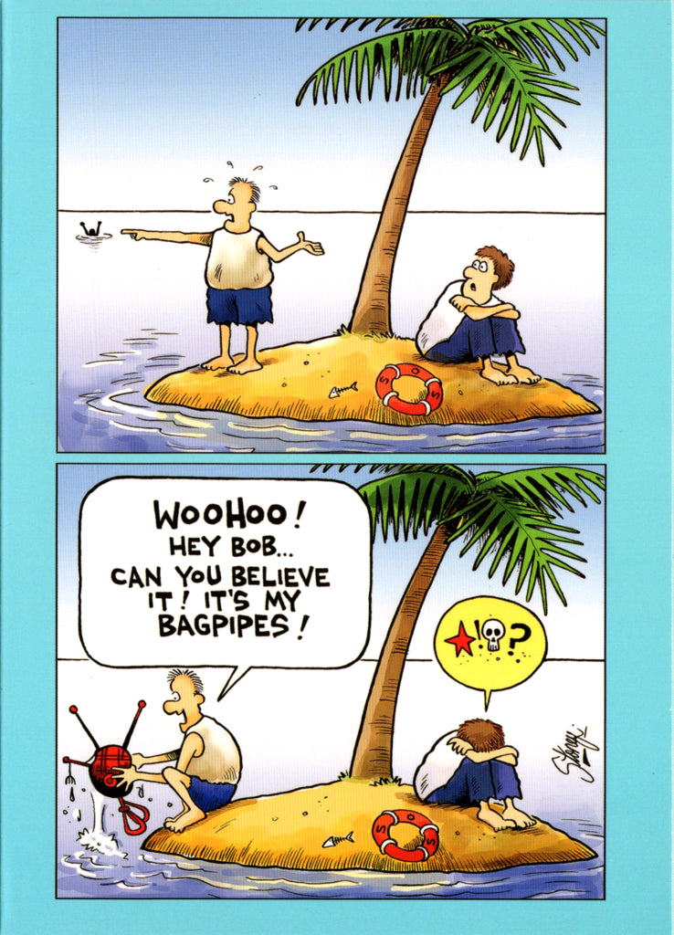 Bagpipes- General Birthday. Retail $2.99 Inside: Hope your birthday goes out on a high note! 5x7 Greeting Card | 7783 | 255387