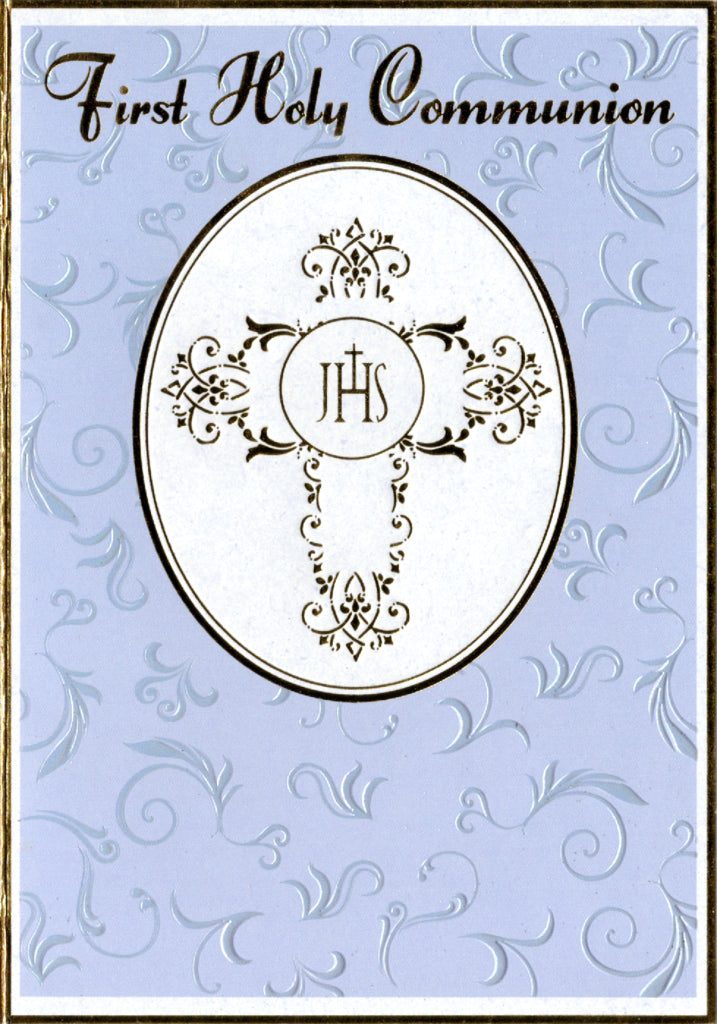 Gold cross- General communion greeting card. Retail $2.99. Inside: With warmest wishes to you on this special day... | 8074 | 255397