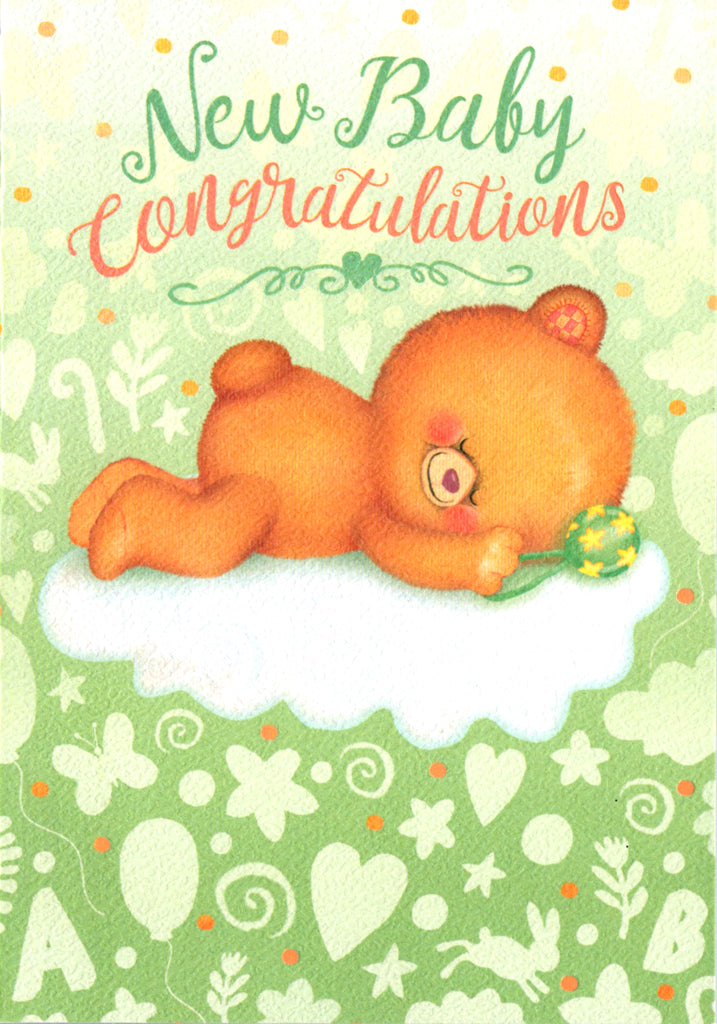 New Baby Congratulations baby greeting card. Retail $3.49 Inside: Congratulations on the arrival of your new baby! | 7897 | 255520