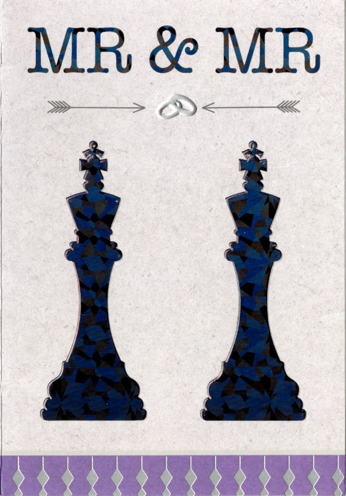 Wedding same sex male Retail $3.99 Inside: Congratulations! Wishing best... 5x7 Greeting Card | 7989 | 255523