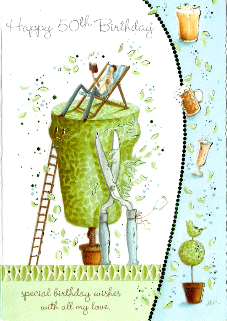 MALE 50TH BIRTHDAY 5x7 Greeting Card | 4286 | 255631