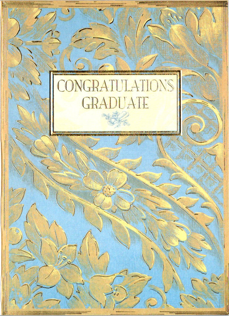 Gold and Blue scroll embossed die-cut graduation card by Carol Wilson. Gotham Gifts | Carol Wilson Gold and Blue scroll embossed die-cut graduation card by Carol Wilson. Gotham Gifts | Carol Wilson