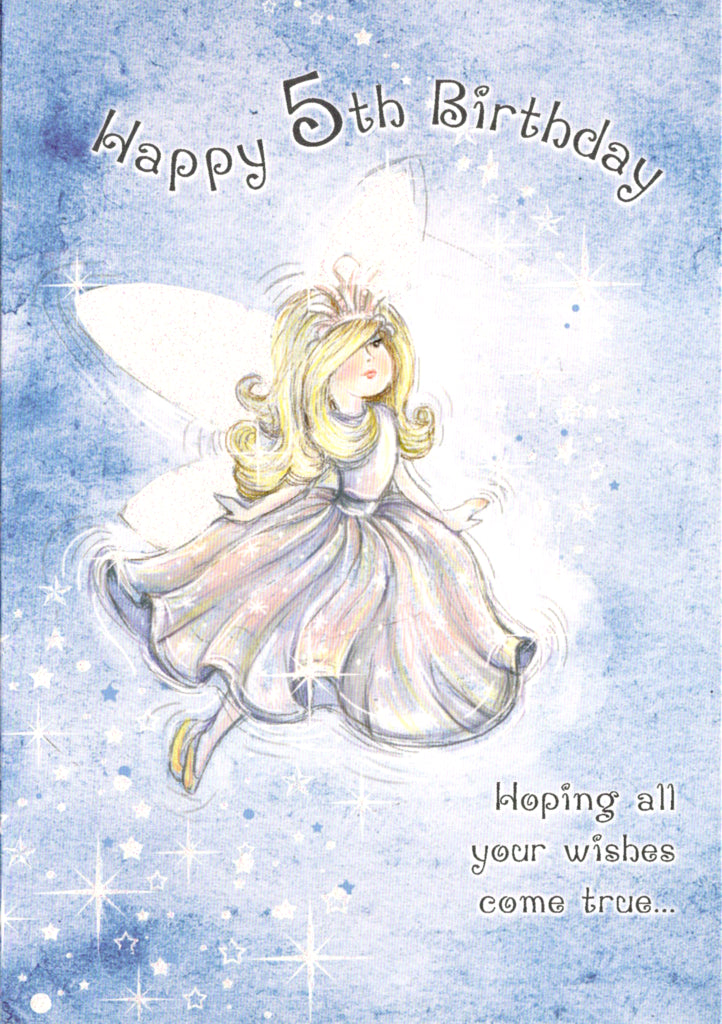 Fairy- 5th age girl birthday card. Retail $2.59. Inside: ...and there's magical birthday in store for you. | 4918 | 255698