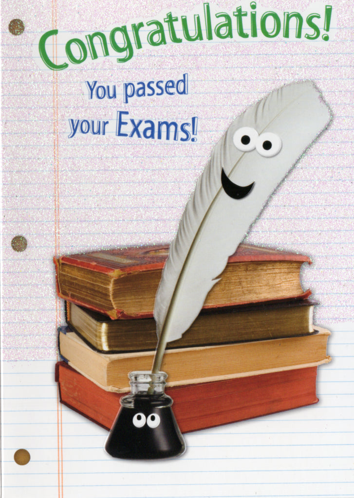 Smile quill- Good luck greeting card. Retail $3.49. Inside: You did it! Well done! | 5762 | 255786