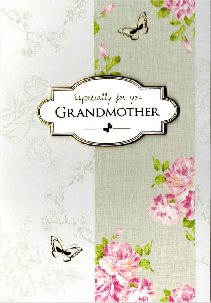 PINK FLORAL GRANDMOTHER BDAY 5x7 Greeting Card | 4854 | 255789