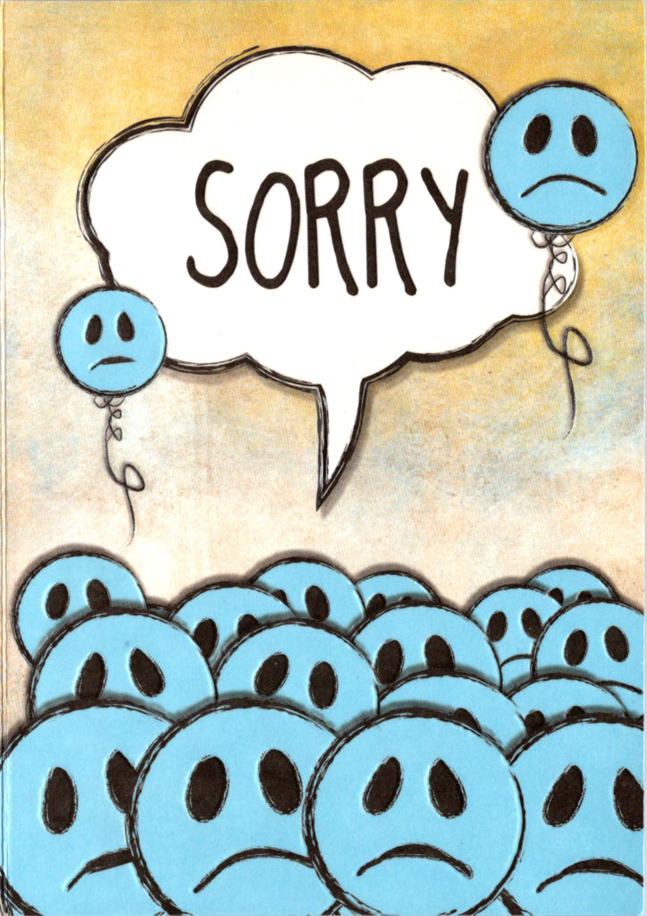 Sad faces- Sorry greeting card. Retail $3.49. Inside: I am sorry that I hurt you and I would like to ask you for your forgiveness... | 6118 | 255905