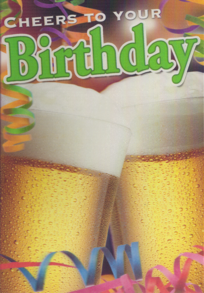 3D Beers Blank Greeting Card Retail $3.99. Inside: Blank | 6393 | 255954