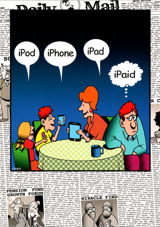 Ipad Dad Birthday by Mark Lynch- Retail $3.90 Inside: But that's what dads are for. Happy birthday Dad 5x7 Greeting Card | 8410 | 255958