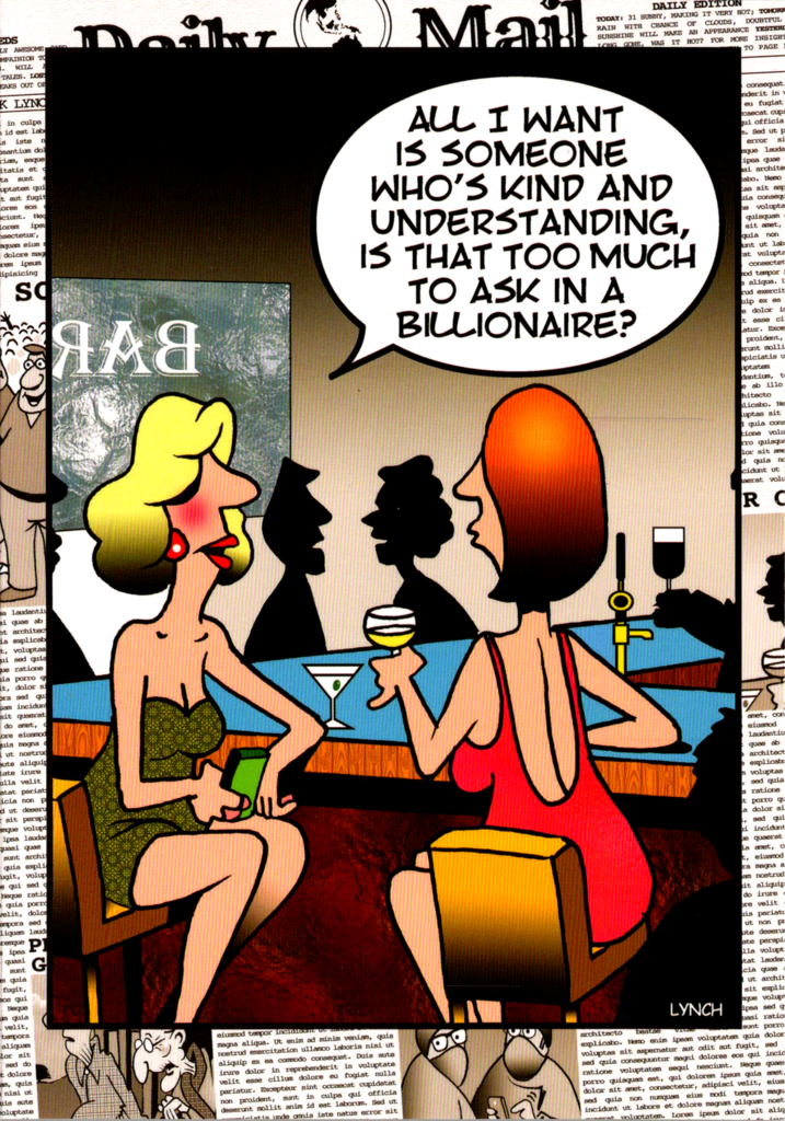 Billionaire Humor Birthday by Mark Lynch- Retail $3.90 Inside: Sounds ok to me! Happy Birthday! 5x7 Greeting Card | 7997 | 255975