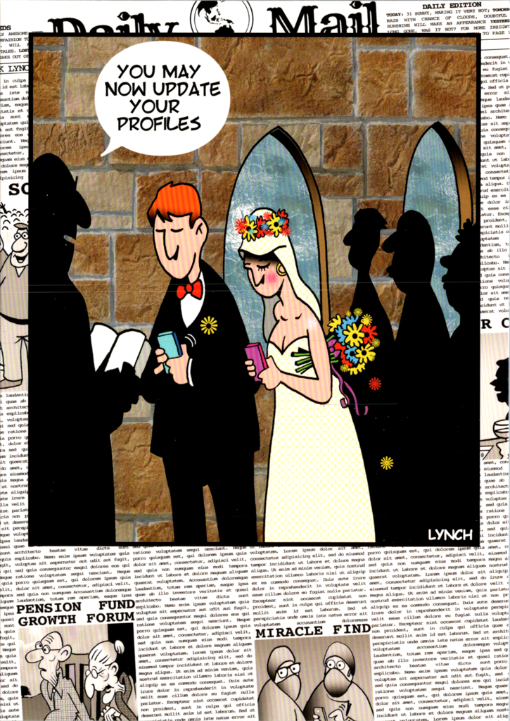 Update Profiles Wedding by Mark Lynch- Retail $3.90 Inside: 'now in a relationship' Congratulations! 5x7 Greeting Card | 8006 | 255998