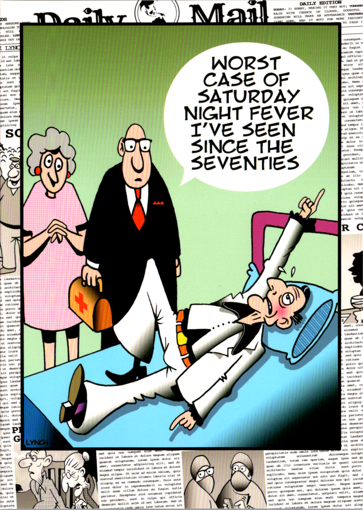 Sat Night Fever Get Well by Mark Lynch- Retail $3.90 Inside: Get well soon! 5x7 Greeting Card | 8011 | 256010