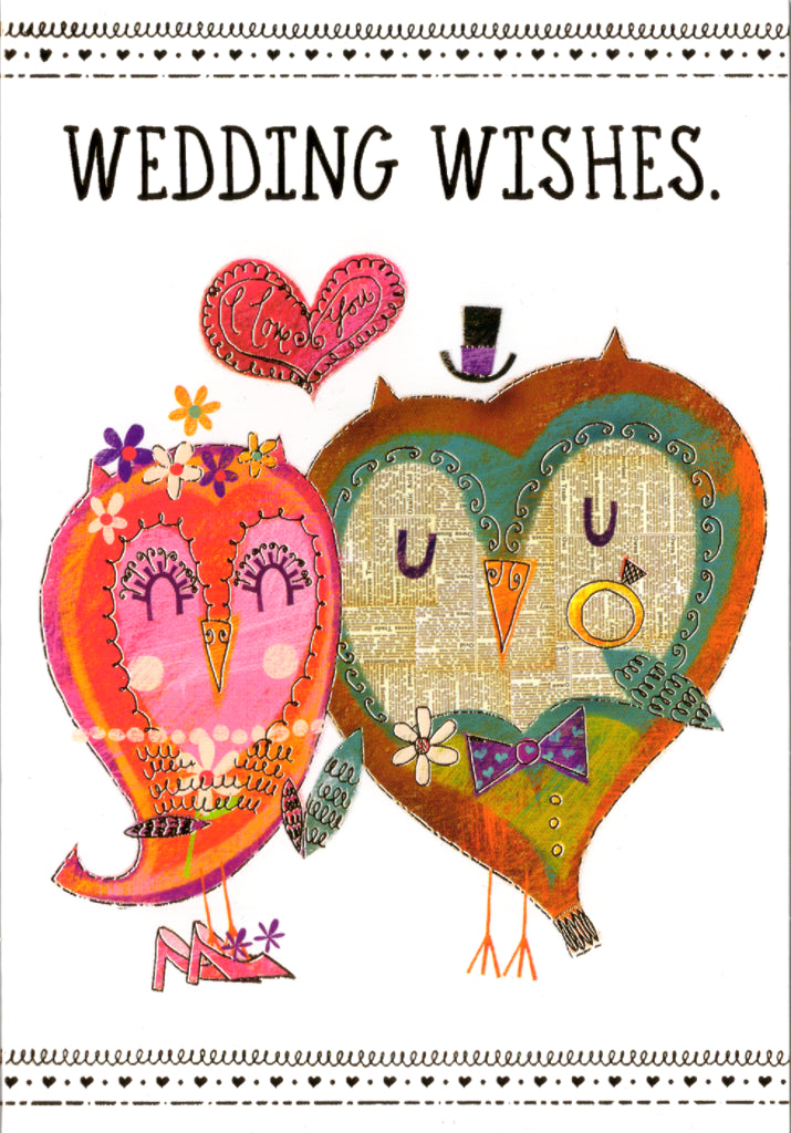 Wedding greeting card Retail $2.99 Inside: Wishing you all the happiness and love... | 5844 | 256171
