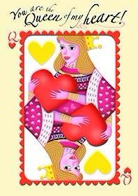 Queen of hearts- Wife- Valentine's greeting card. Retail $4.49. Inside: And you'll be in it forever. Happy Valentine's Day... | V07712 | 257178