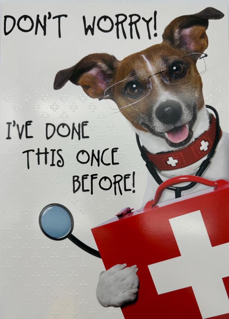 Dont Worry Dog Doctor 10x14 Giant Greeting Card | 6262 | 257346