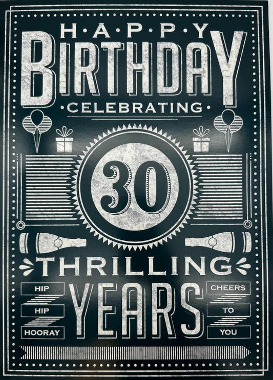 30th Birthday 10x14 Giant Greeting Card | 6257 | 257358