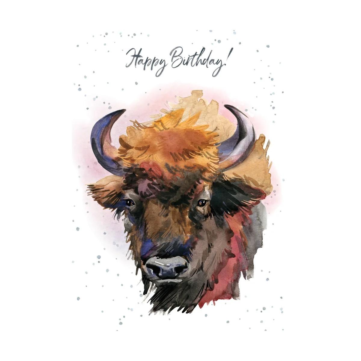 Hopper Cards- Buff-alo of a man- Birthday. Retail $5.00. Dimensions: 5x7 INSIDE: to my big strong buff-alo of a man. | HOP0095 | 257623