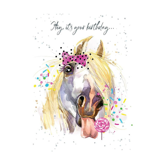 Hopper Cards- Horse around- birthday. Retail $5.00. Dimensions: 5x7 INSIDE: It's time to horse around! | HOP0106 | 257652