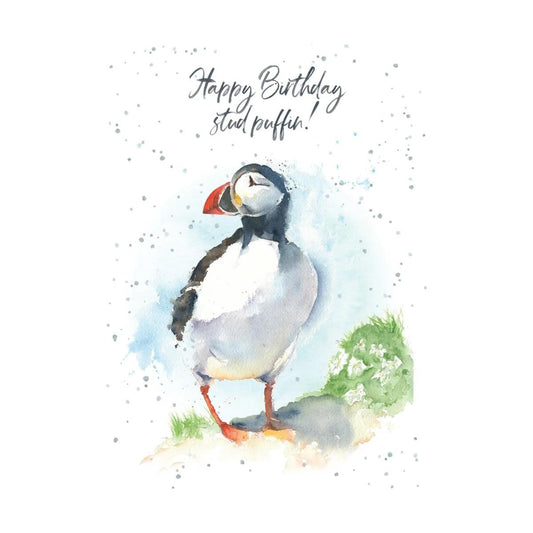 Hopper Cards- Stud puffin- Birthday. Retail $5.00. Dimensions: 5x7 INSIDE:  Puff your chest it's your special day | HOP0122 | 257667