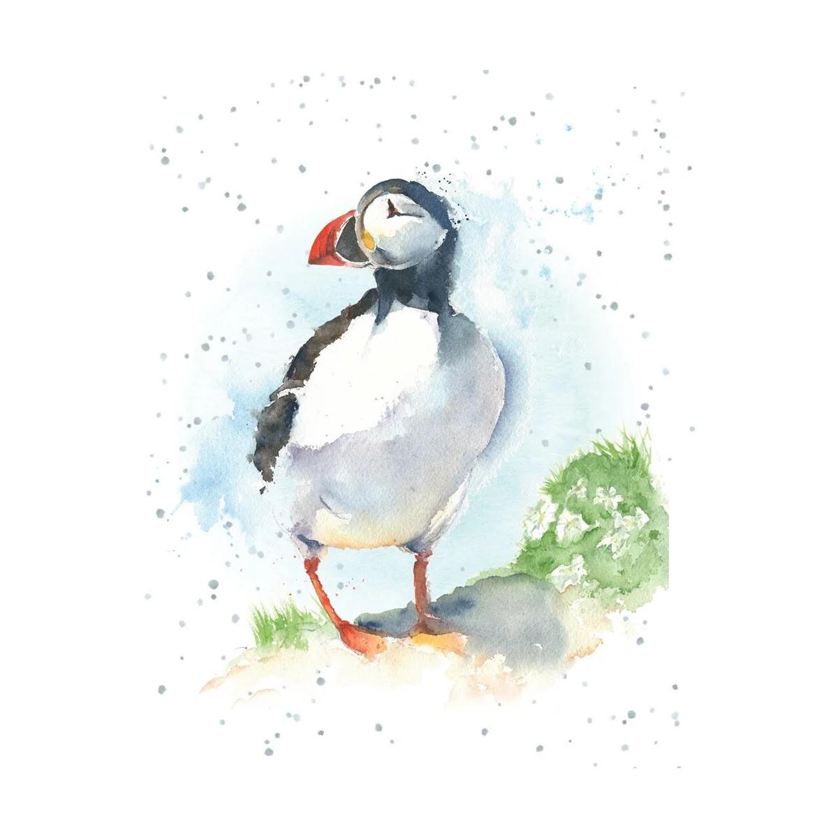 Hopper Enclosure Cards- Stud puffin. Retail $2.00. Dimensions: 3.58 X 2.83. Inside: Blank. | EHOP0121 | 257769