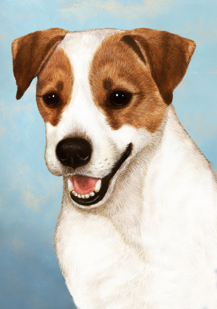 Jack Russell Terrier Dog by Tamara Burnett Blank Greeting Card 5x7 | 1063 | 259206