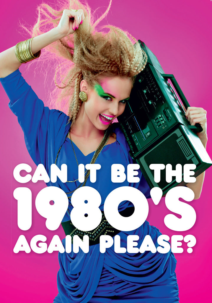 Dean Morris 1980's Woman Holding Radio Funny Greeting Card 5x7 DMA377 | 259478