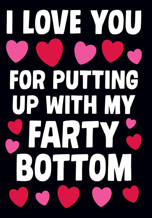 Dean Morris I Love You Farty Bottom Funny Greeting Card 5x7 DMV106 | 259702