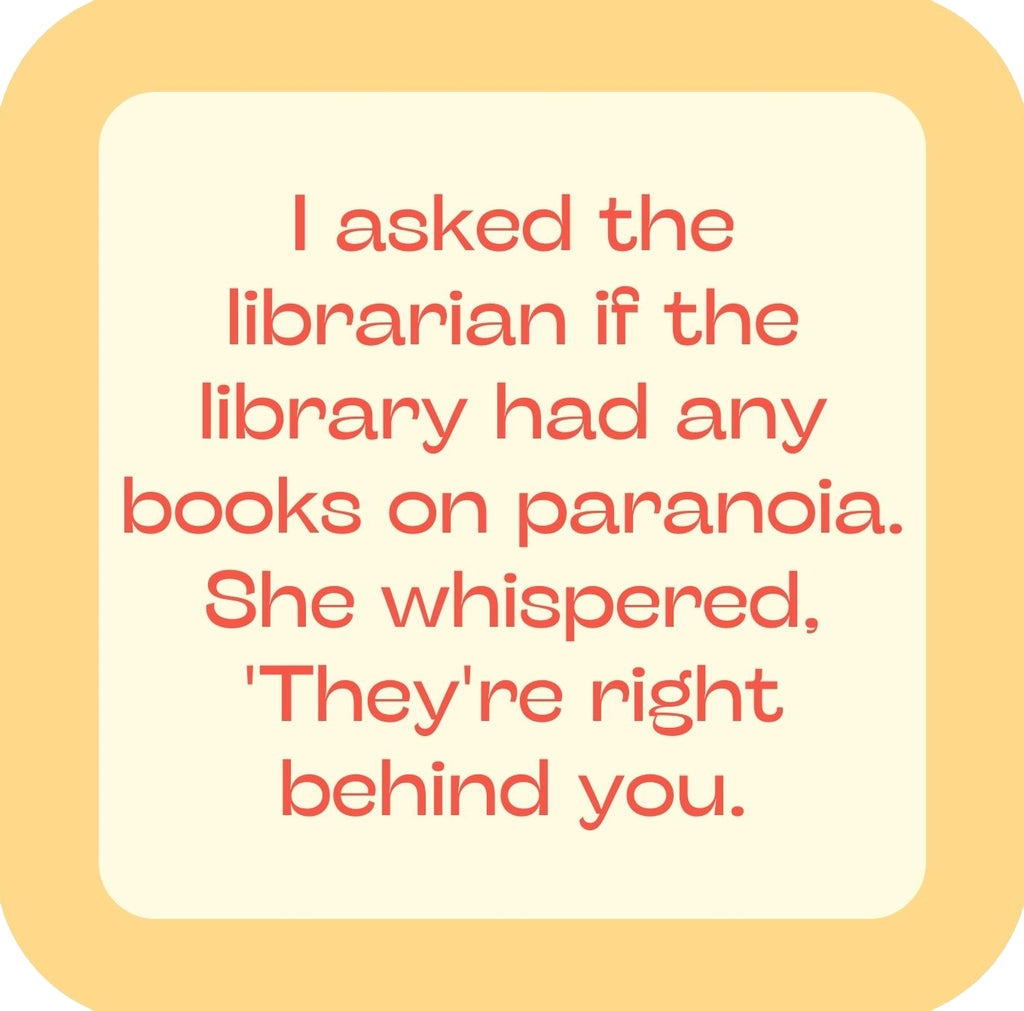 Paranoia Books Right Behind You Premium Drink Coaster Resin With Cork Backing | 58501 | 260176 260176