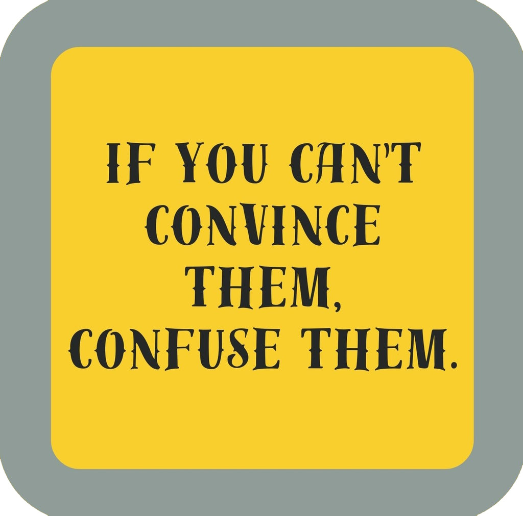 Confuse Them Premium Drink Coaster Resin With Cork Backing | 58516 | 260191 260191