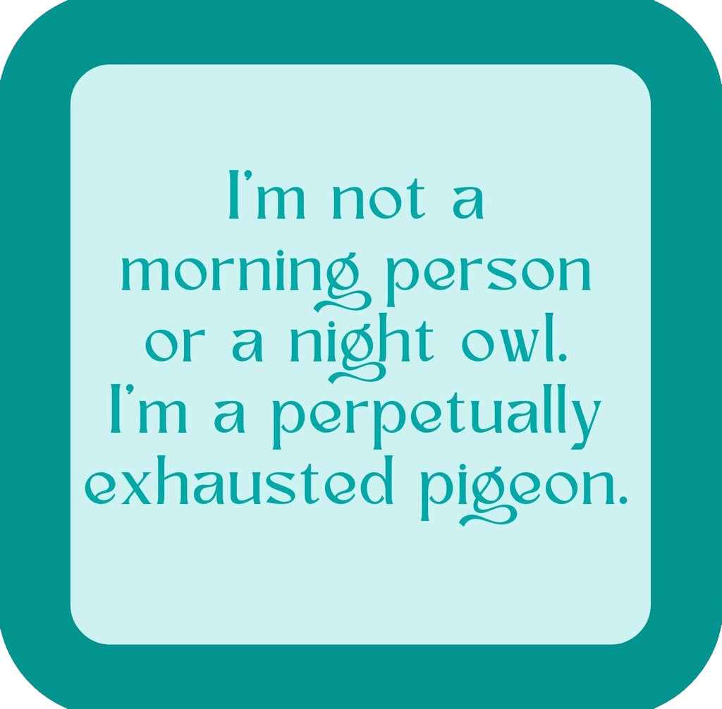 Exhausted Pigeon Premium Drink Coaster Resin With Cork Backing | 58530 | 260205 260205