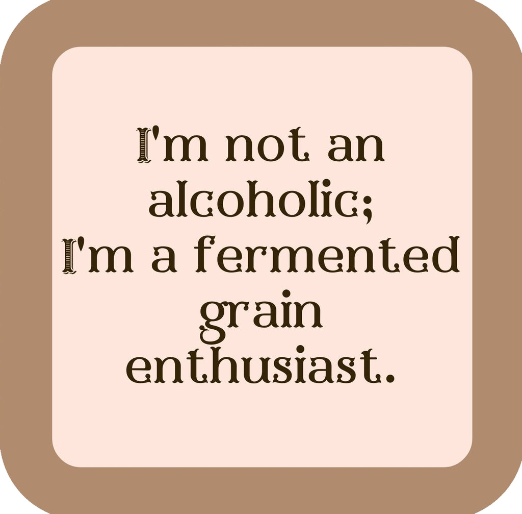 Fermented Grain Enthusiast Premium Drink Coaster Resin With Cork Backing | 58533 | 260208 260208