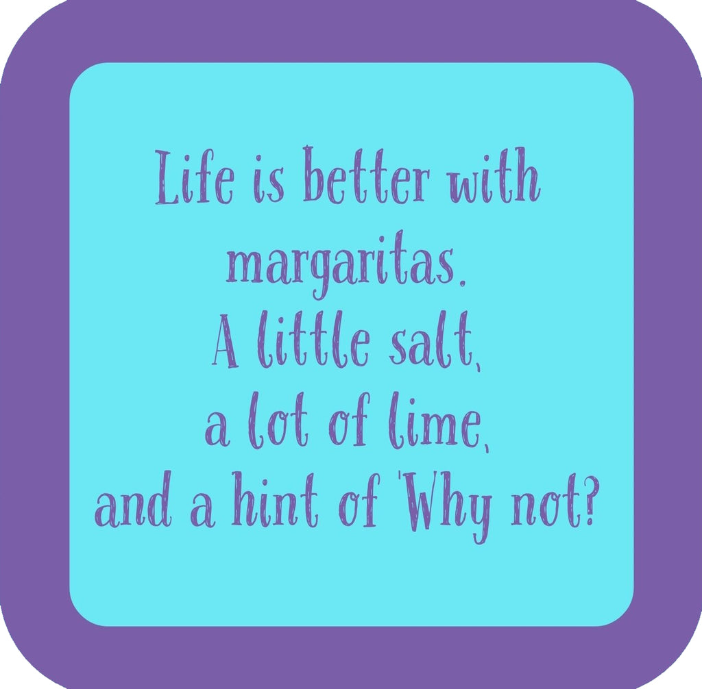 Life Is Better With Margaritas Premium Drink Coaster Resin With Cork Backing | 58553 | 260228 260228