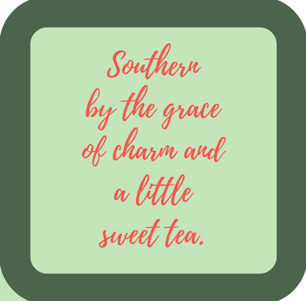 Southern By The Grace Of Charm And A LIttle Sweet Tea Southern Charm Premium Drink Coaster Resin With Cork Backing | 58571 | 260246 260246