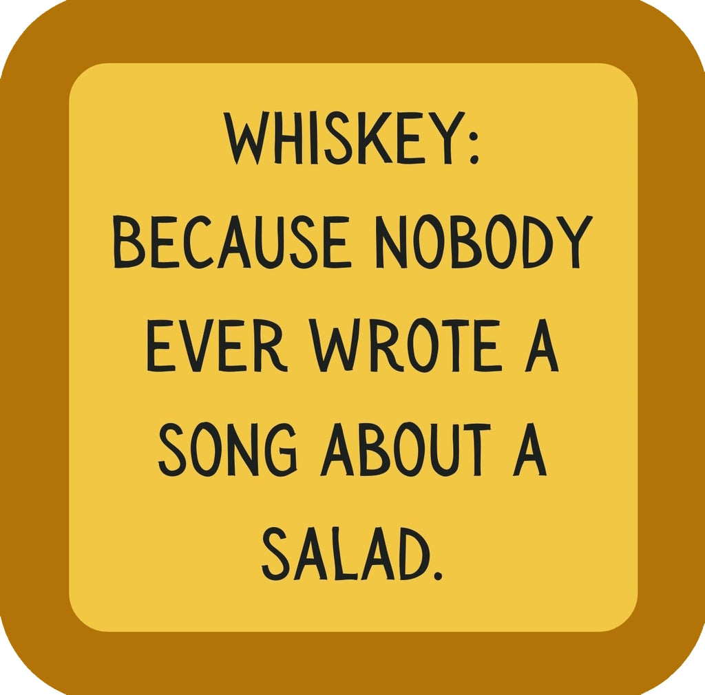 Whiskey Song Premium Drink Coaster Resin With Cork Backing | 58583 | 260258 260258