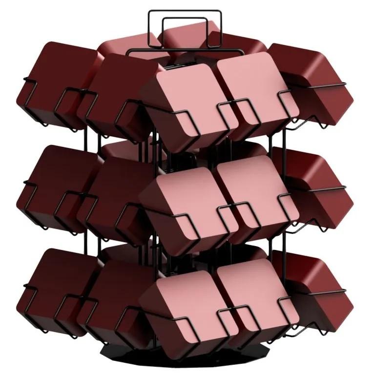 Coaster 24 Pocket 144 Coaster Metal 4-Sided Counter Top Display Spinner Stand 260267 260267