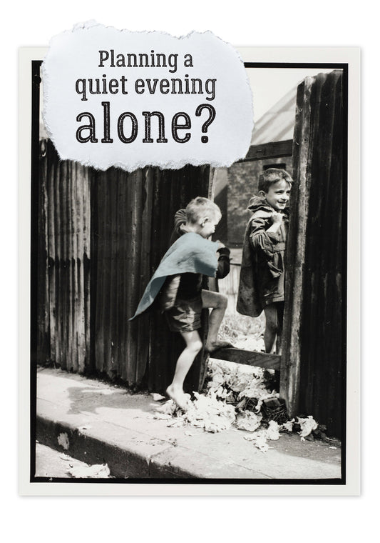 Planning Quiet Evening Alone Birthday Greeting Card 5x7 | 2013 | 260469