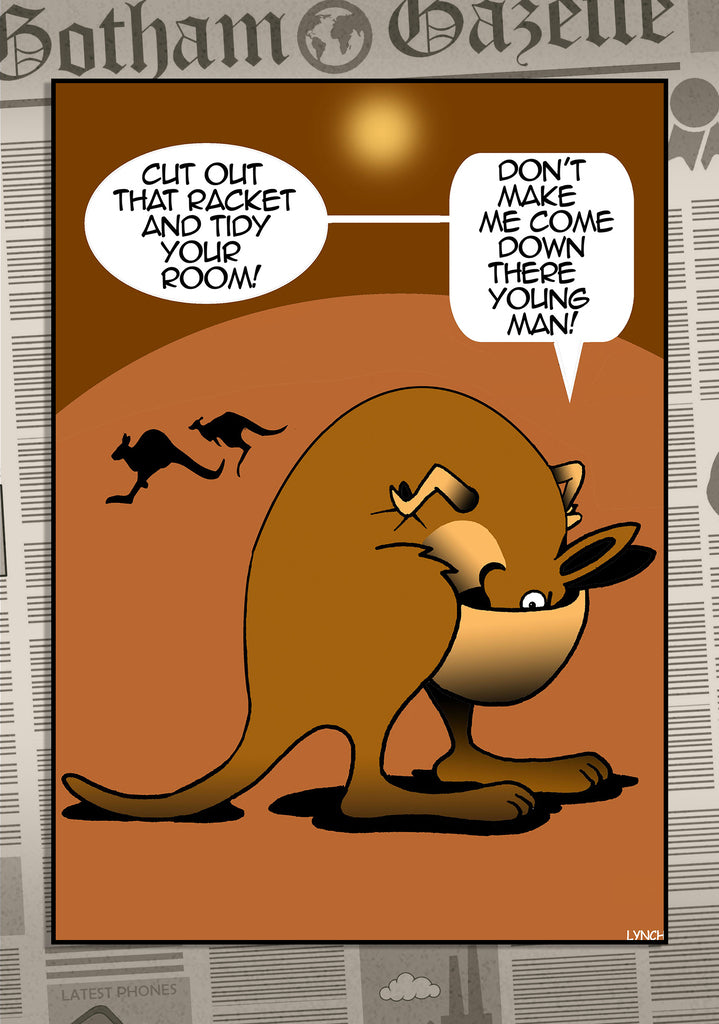 Mark Lynch Kangaroo Mom Animal Joey In Pouch Funny Mother's Day Greeting Card 5x7 | 2226 | 260743