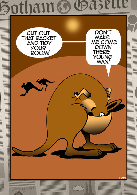 Mark Lynch Kangaroo Mom Animal Joey In Pouch Funny Mother's Day Greeting Card 5x7 | 2226 | 260743