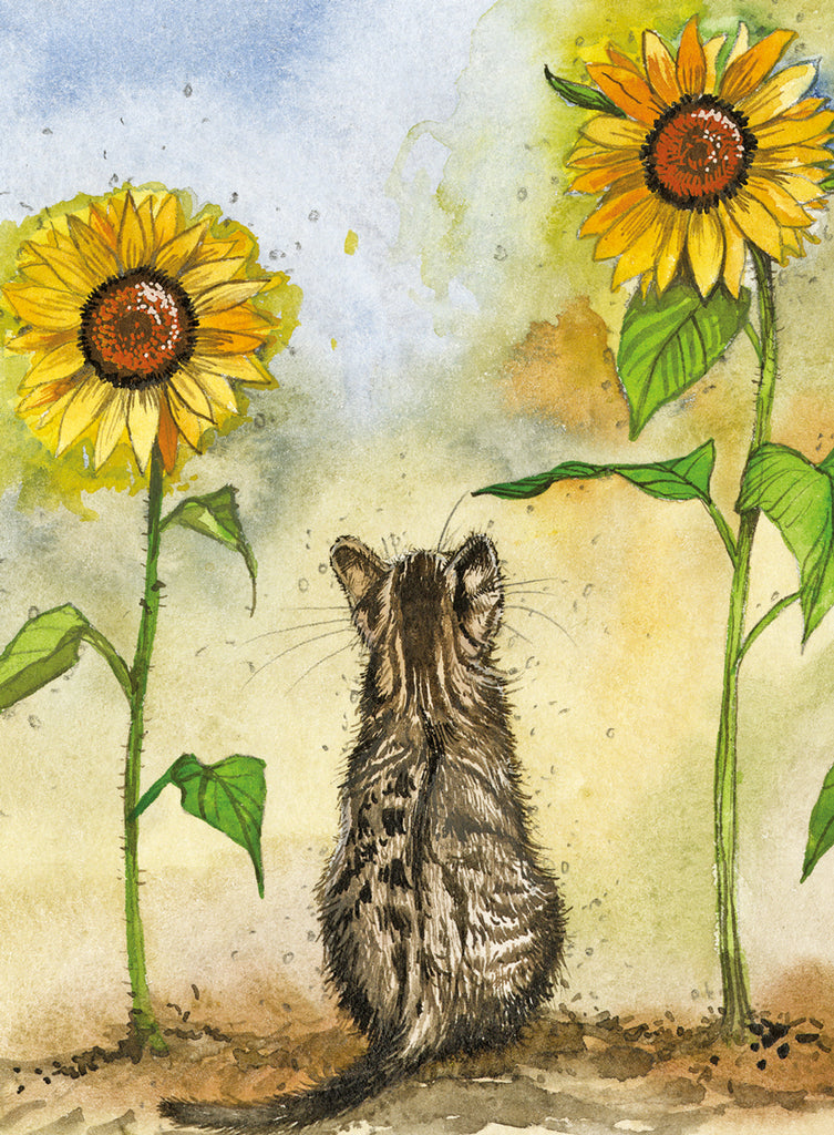 CAT IN THE SUN FLOWERS SMALL SPIRAL NOTEPADS SSN35