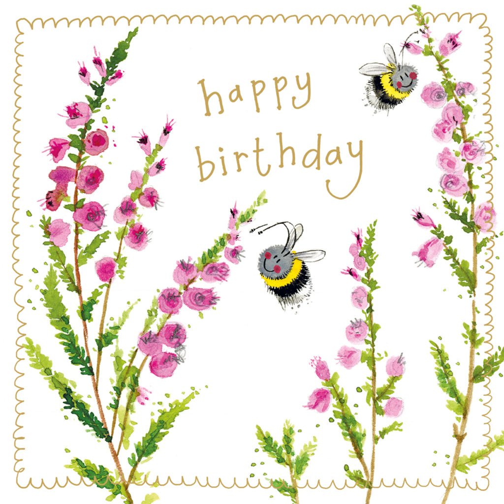 ALEX CLARK BEE AND HEATHER SPARKLE CARD S524 | 260876