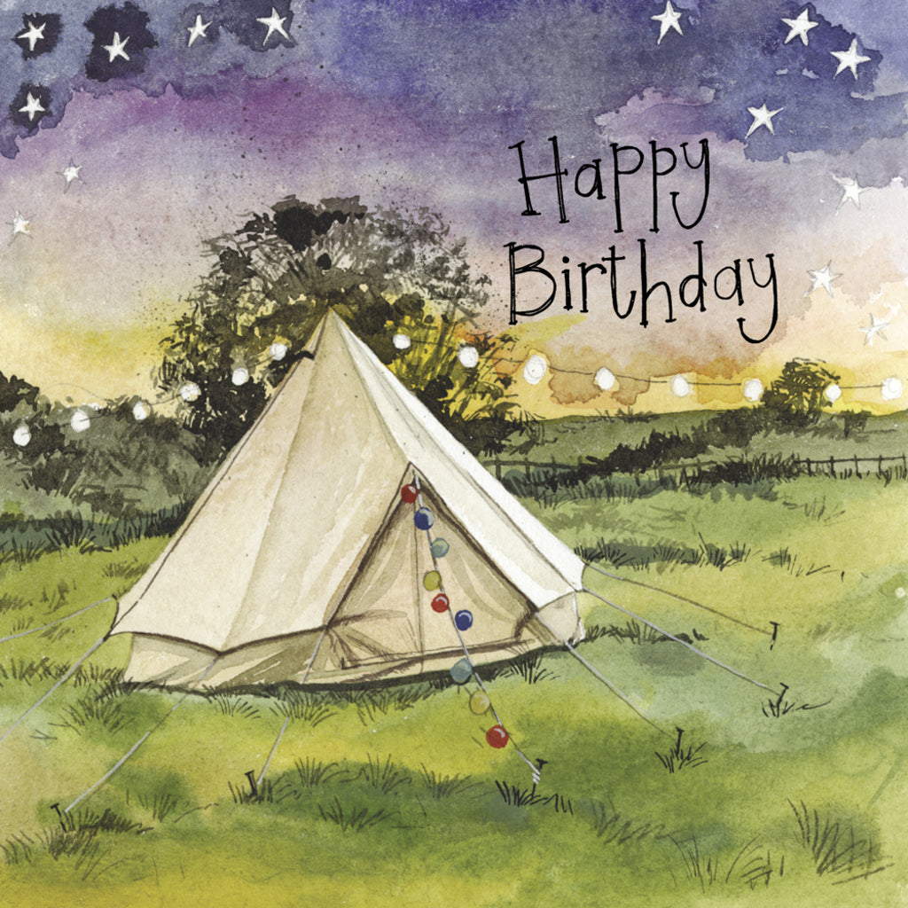 ALEX CLARK STARLIGHT WHITE TENT BIRTHDAY FOIL CARD S391 | 260951