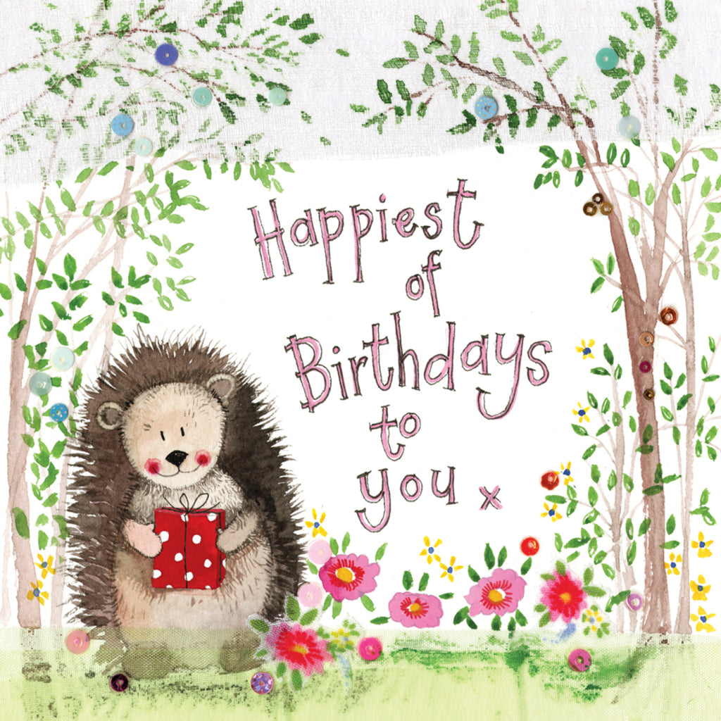 ALEX CLARK HEDGEHOG BIRTHDAY CARD S279 | 260958