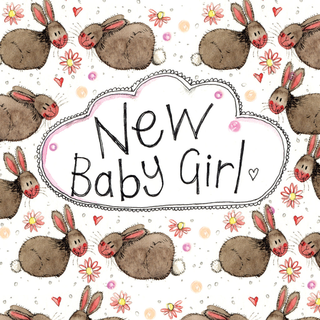 ALEX CLARK RABBIT BABY NEW BABY GIRL CARD LS122 | 260981
