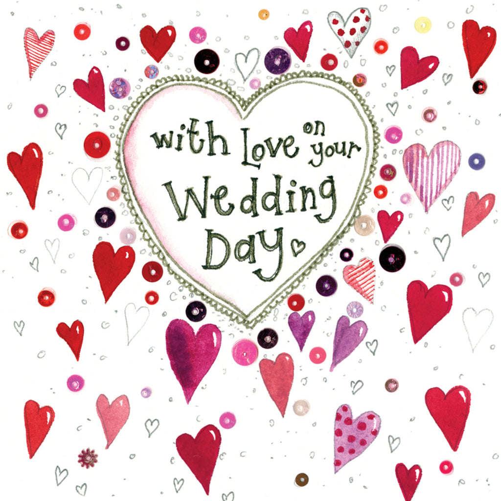 ALEX CLARK WEDDING HEARTS CARD LS136 | 260986