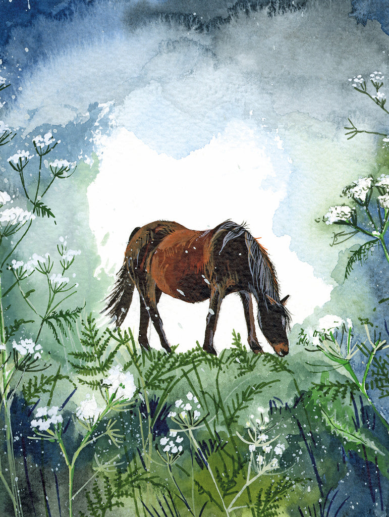 HORSE AND COW PARSLEY SMALL CHUNKY NOTEBOOK SCN29