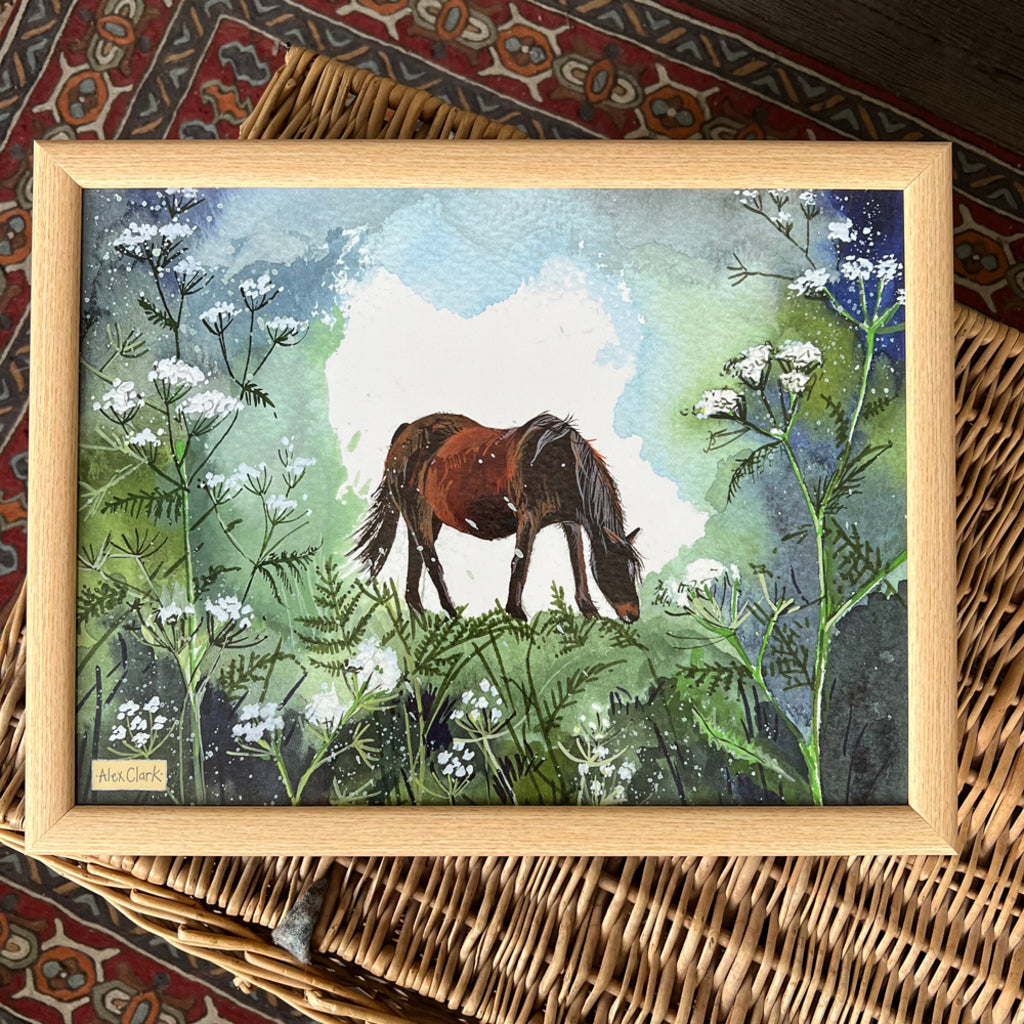 HORSE AND COW PARSLEY LAP TRAY LP14