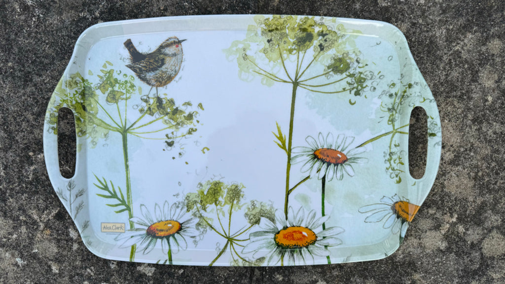 LARGE WREN AND COW PARSLEY TRAY LTY06